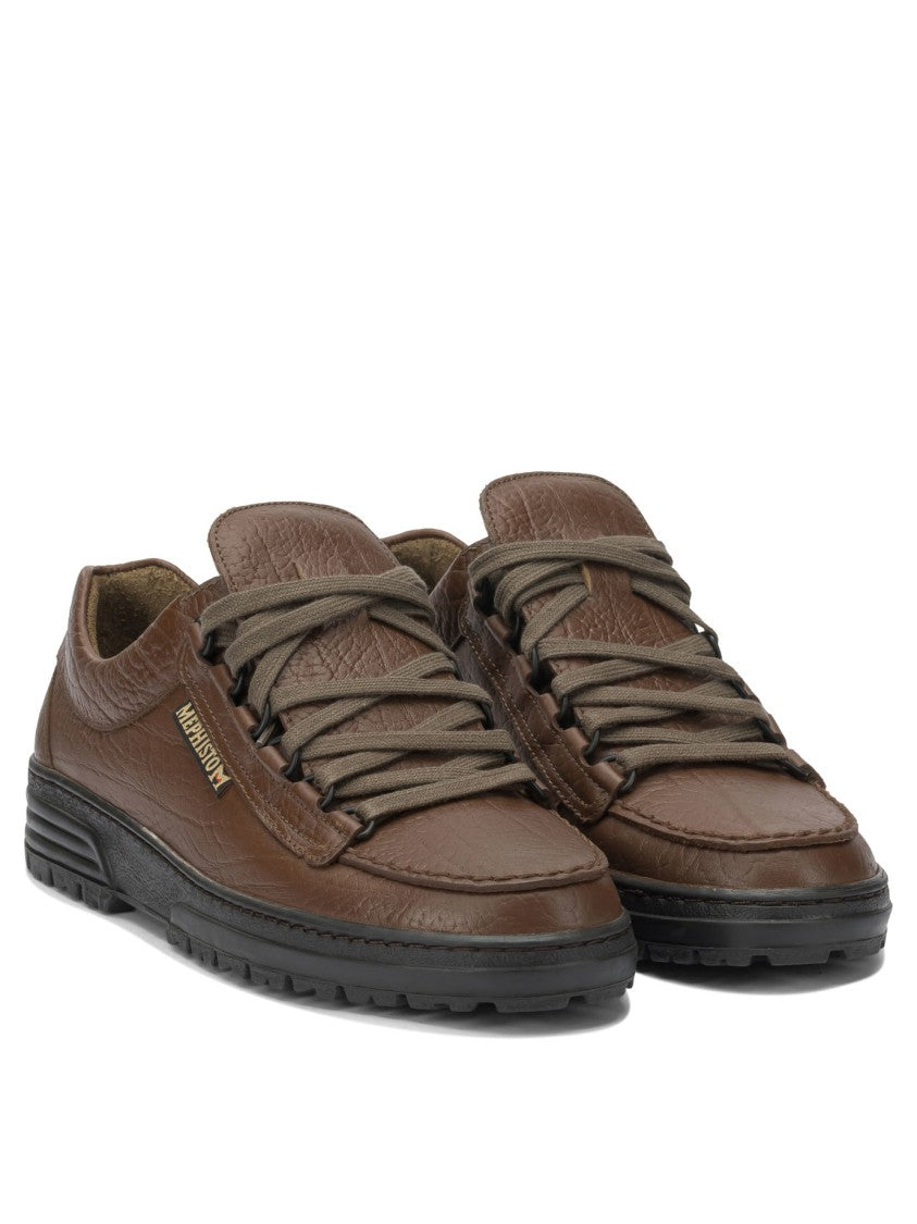 Mephisto Low-Top Textured Leather Sneakers