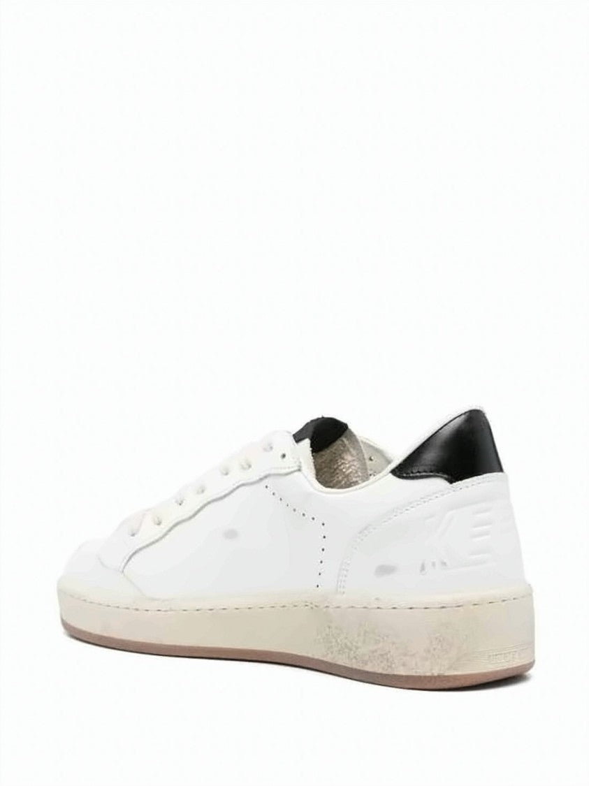 Golden Goose Low-Top White Leather Sneakers With Grey Suede Star