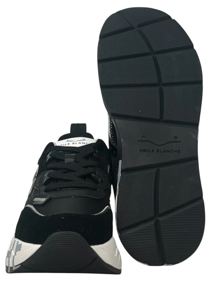 Voile Blanche Suede And Mesh Black Sneakers