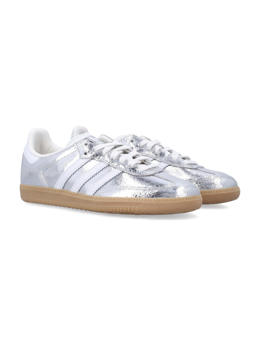 Adidas Metallic Silver Samba Sneakers