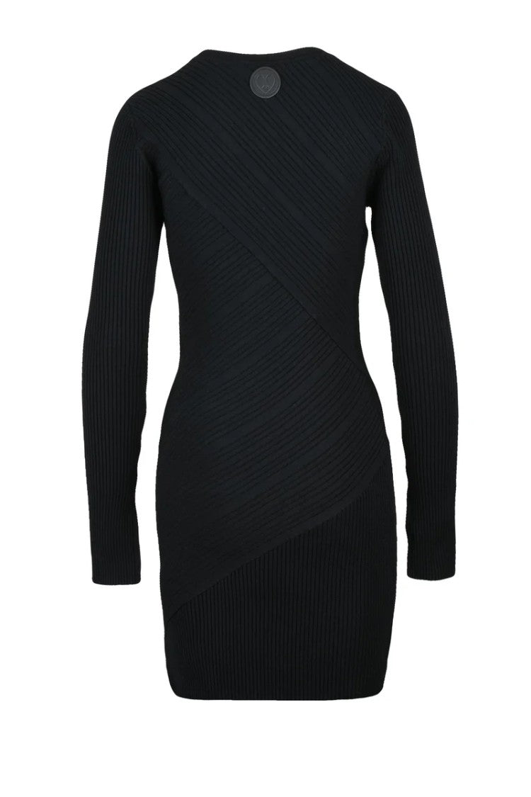 Mo5ch1no Jeans Short Jersey Dress - Black