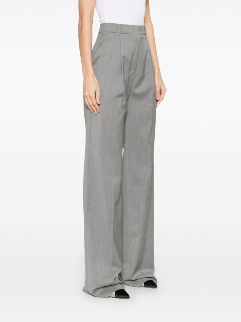 Max Mara Grey Wide-Leg Trousers