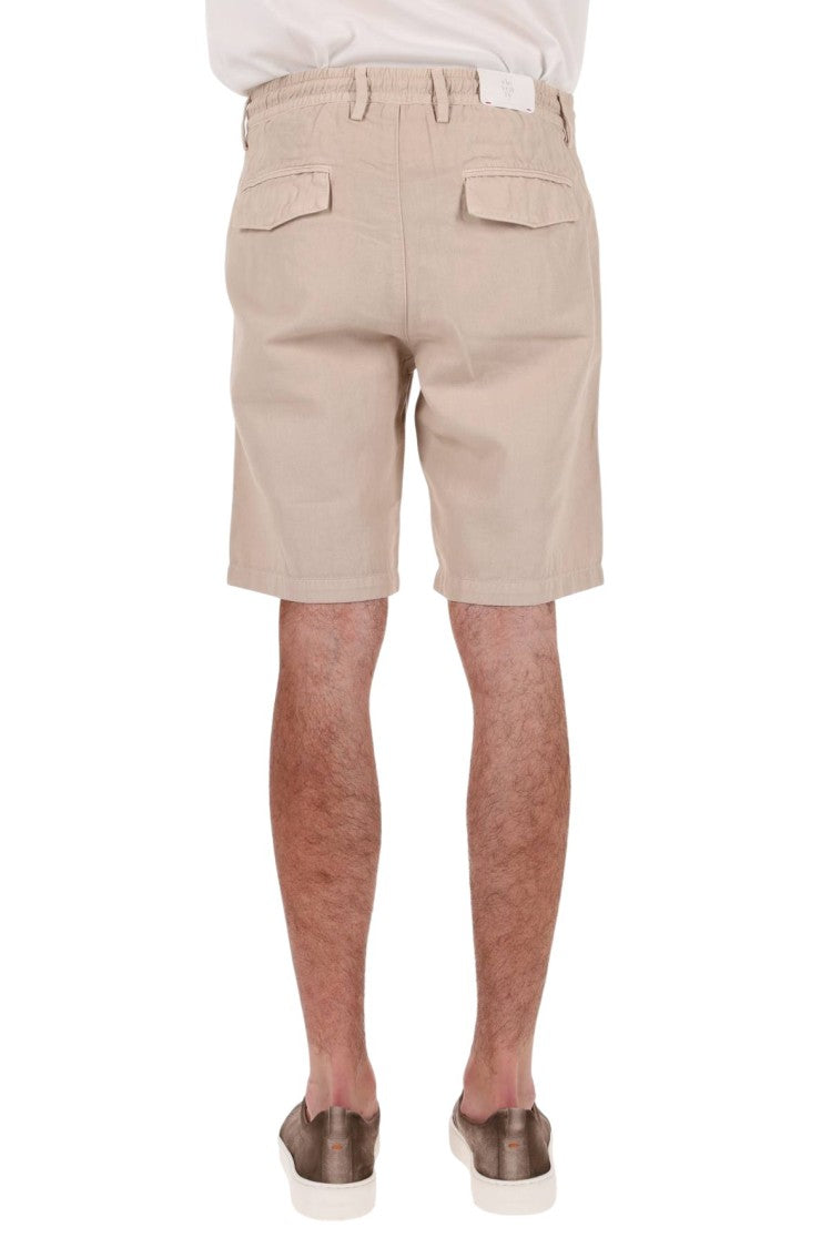 Eleventy Jogger Cotton-Linen Denim Shorts
