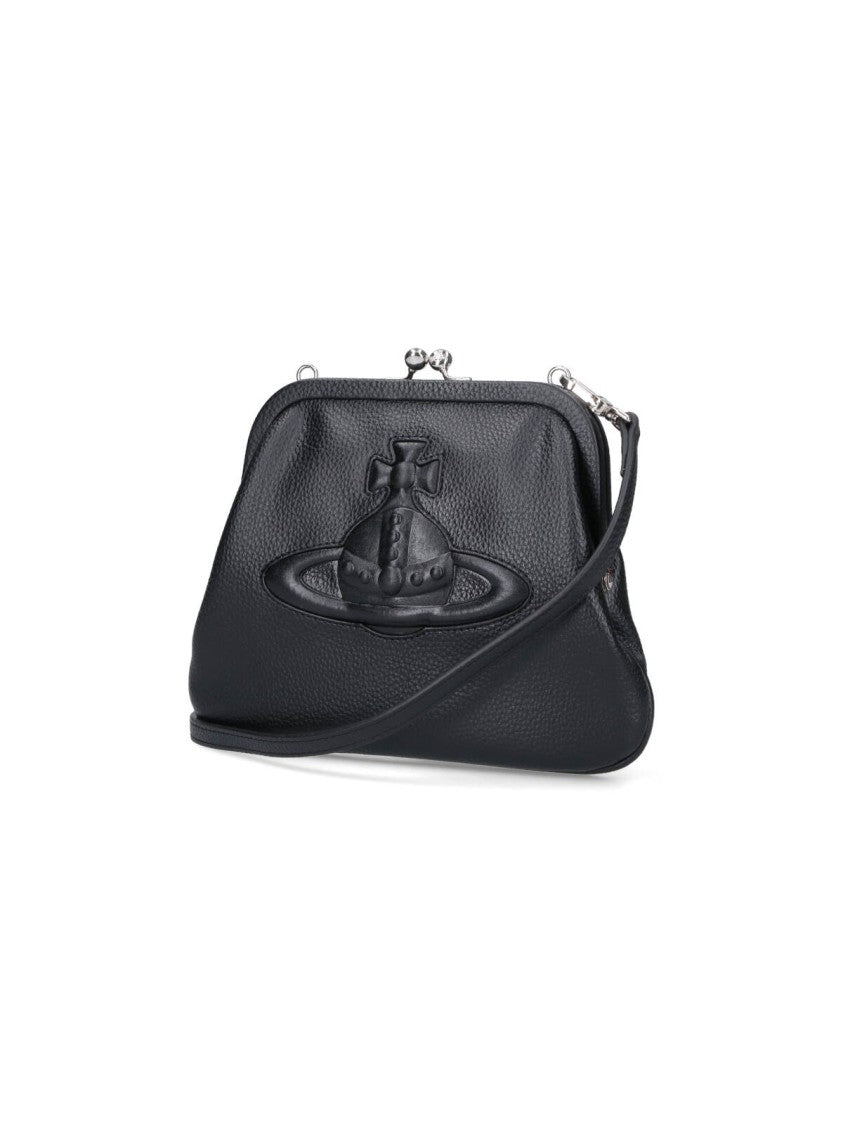 Vivienne Westwood "Vivienne Clutch" Shoulder Bag, In Black Fabric