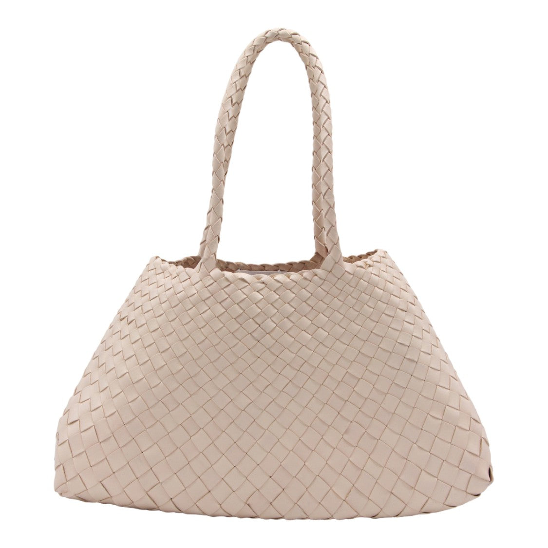Dragon Diffusion Structured Beige Handbag And Detachable Strap