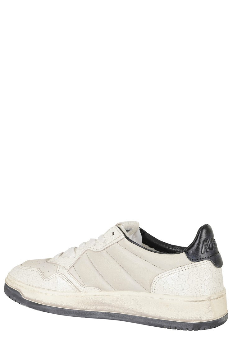 Autry White Sup Vint Low Leather Sneakers
