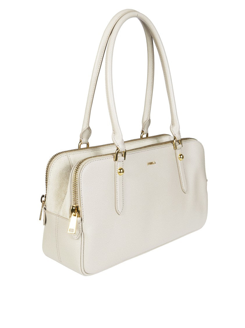 Furla White Furla Giulia M Boston Bag