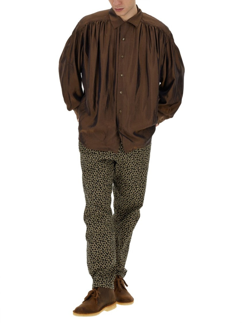 Aïe Relaxed Fit Brown Oversize Shirt