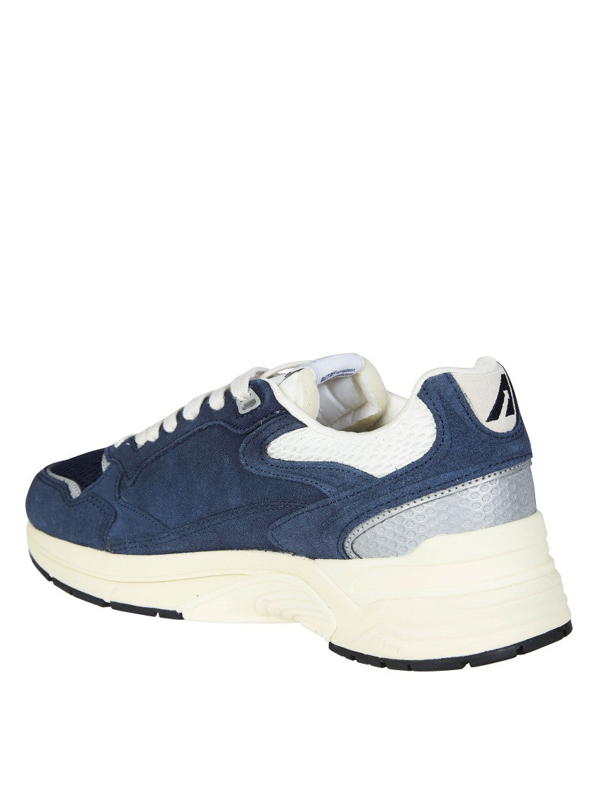 Autry Navy Suede White Mesh Sneakers