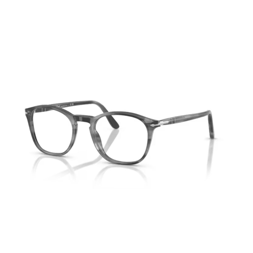 Persol 0Po3007v Translucent Acetate Eyeglasses With Marbled Pattern
