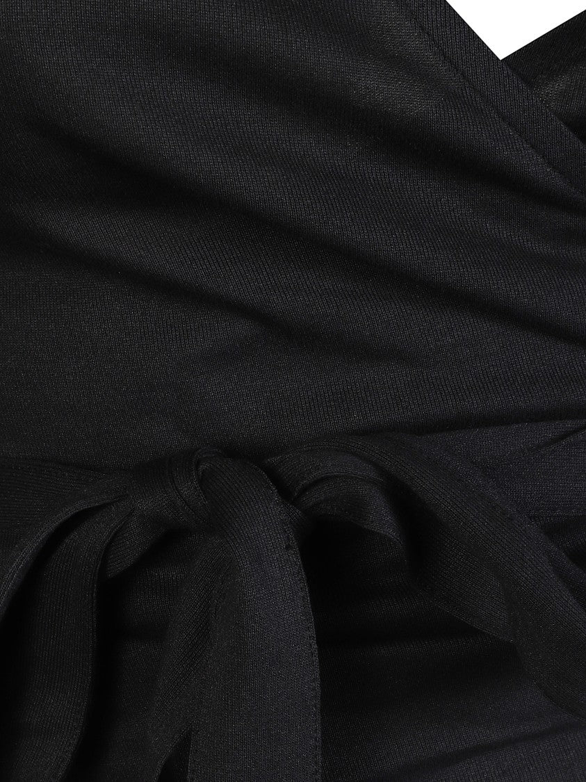 Jacquemus Black Wrap Design Cotton Top