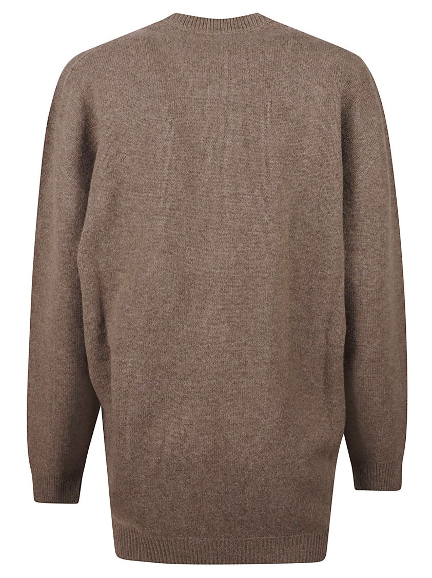 Jil Sander Textured Knit Oversized Jumper With Ribbed Details