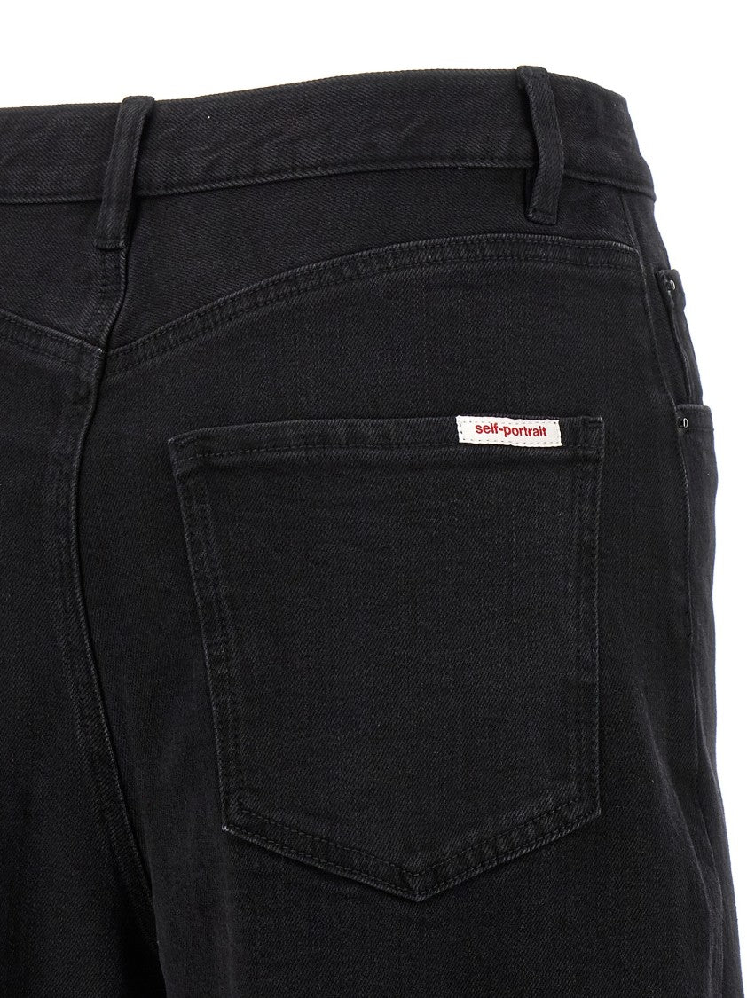 Self-Portrait Black Barrel Leg' Jeans