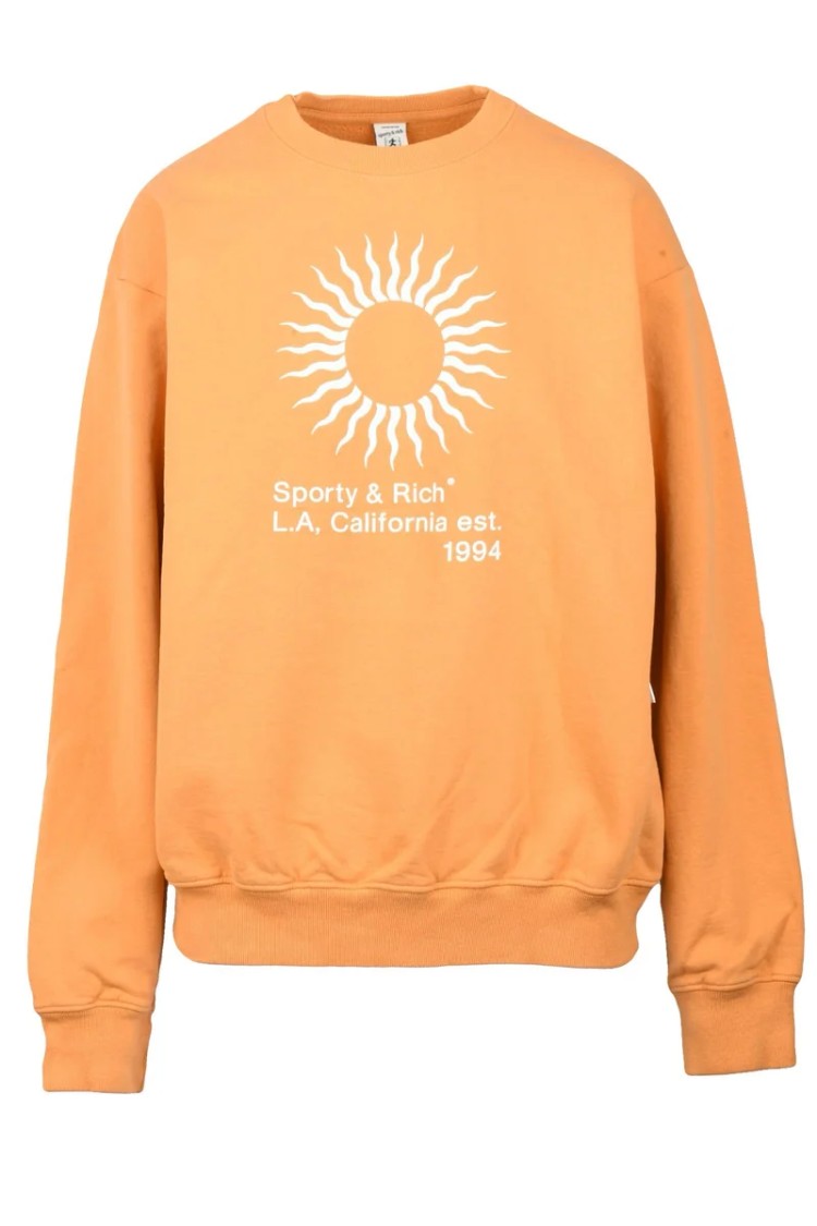 Sporty And Rich Yellow Sun Cotton Sweatshirt