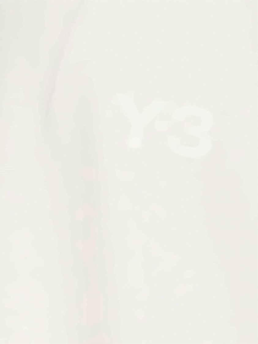 Y-3 Contemporary White Short-Sleeve T-Shirt With Distinctive Striped Accents