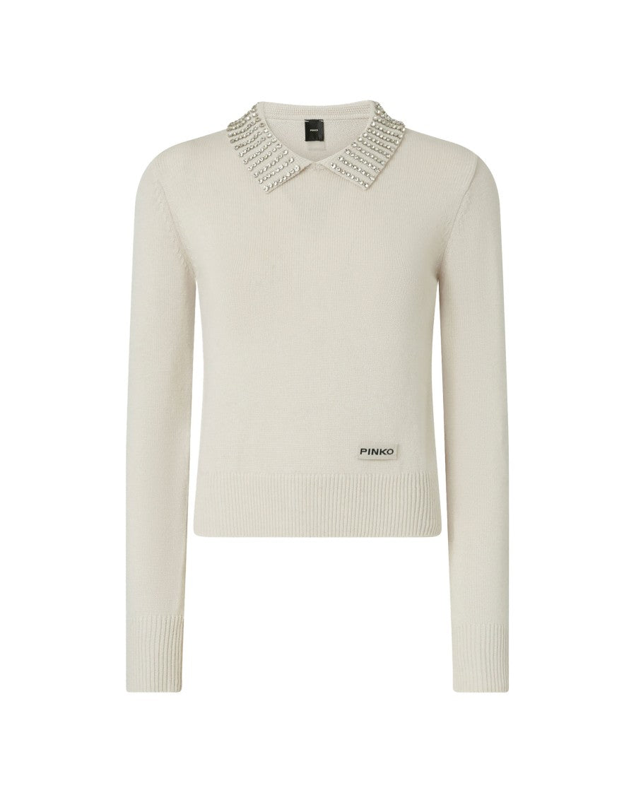 Pinko Ventotene Sweater In Ivory