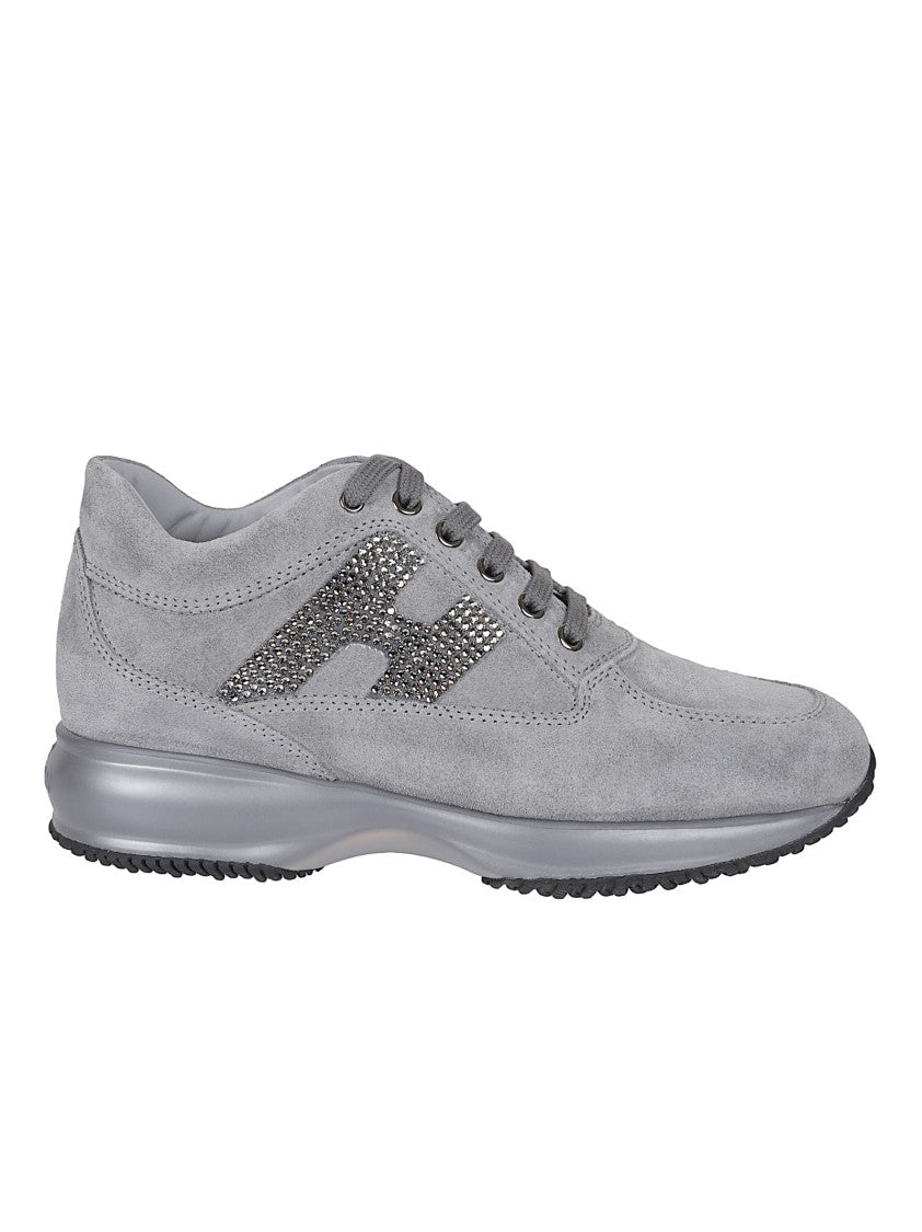 Hogan Smoke Gray Suede Sneakers