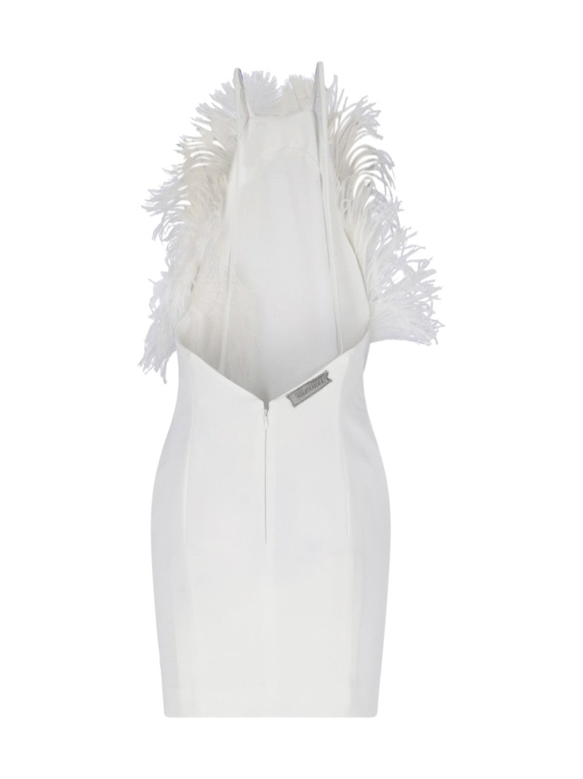 The Attico Mini Feather Dress – White