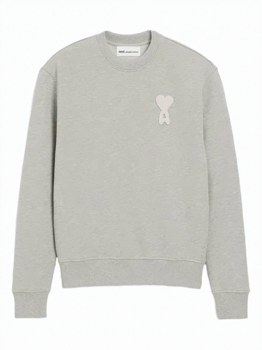 Ami Paris Relaxed Fit Cotton Knit Sweatshirt