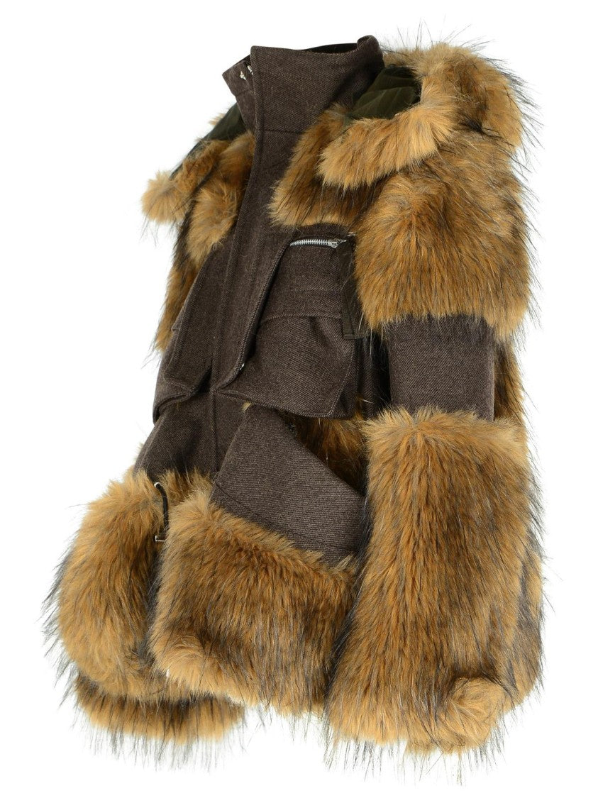 Sacai Brown Wool Jacket