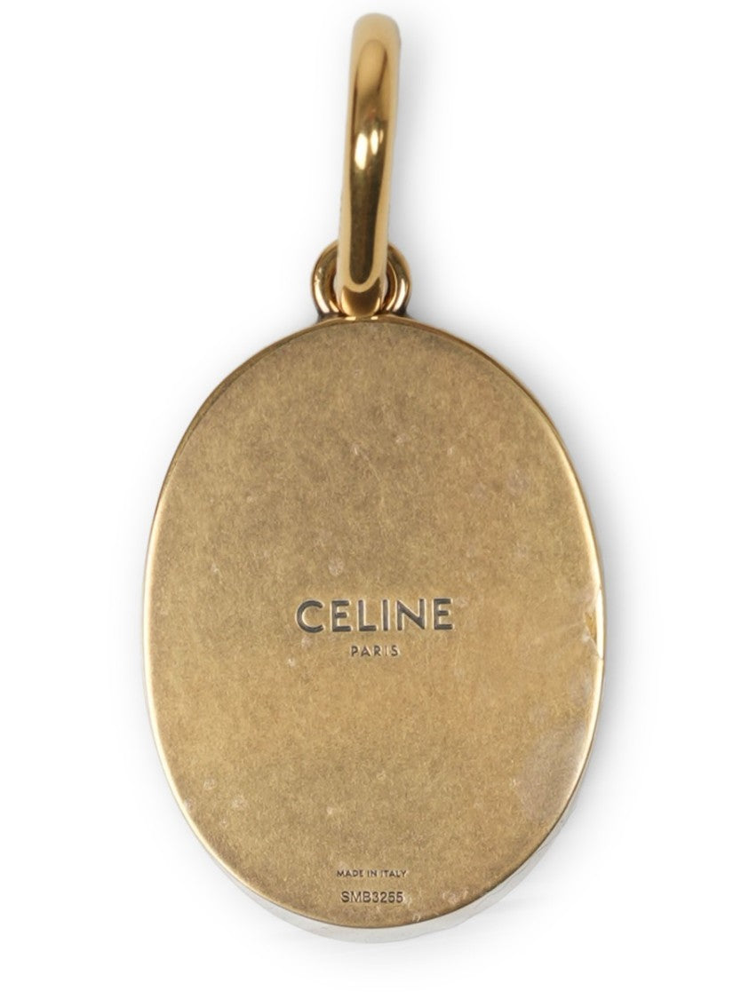 Celine Maison Celine Engraved Gold Brass Charm