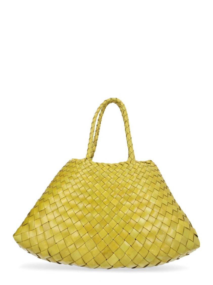 Dragon Diffusion Woven Leather Small Tote With Braided Handles