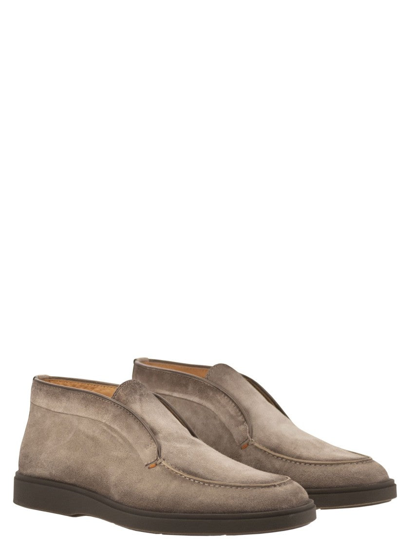 Santoni Suede Leather Desert Boot