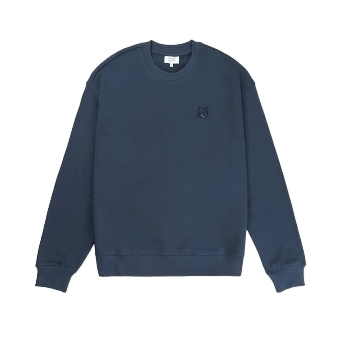 Maison Kitsuné Long-Sleeve Crewneck Sweatshirt With Embroidered Emblem