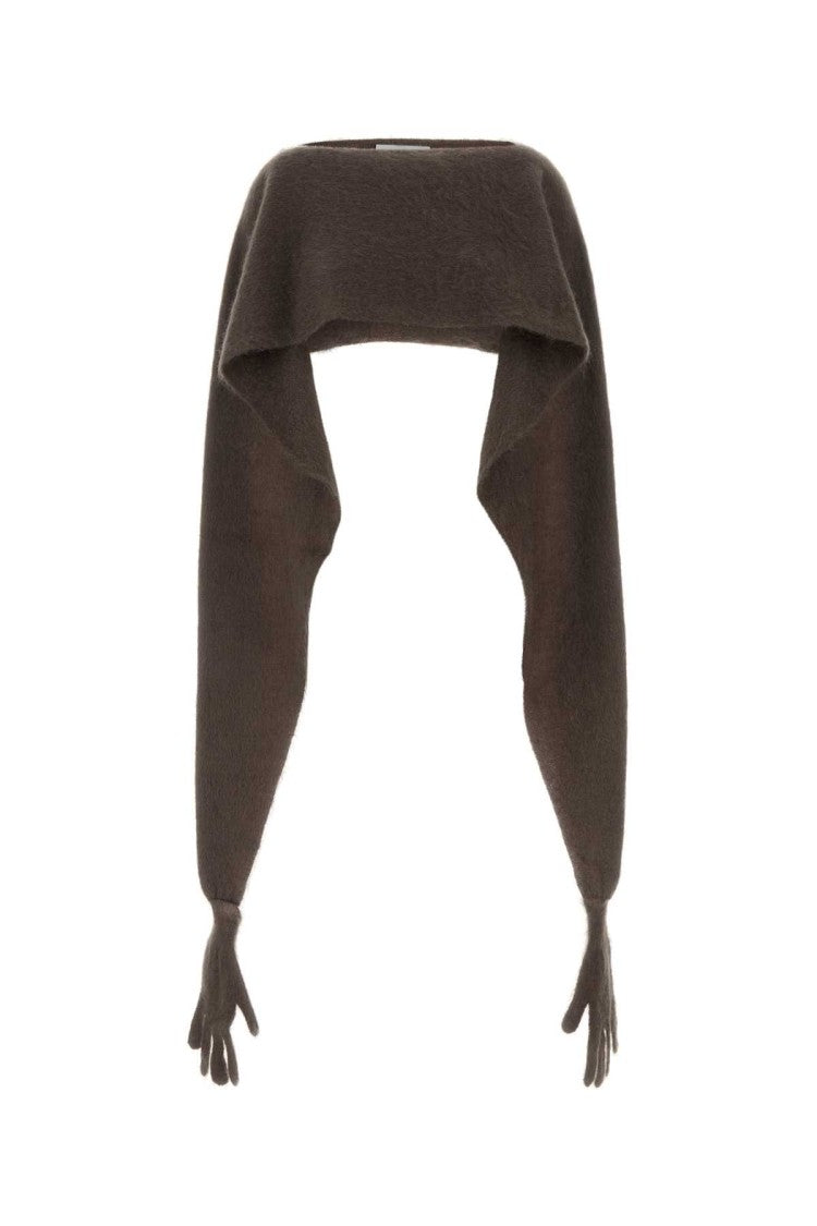 Moschino Brown Mohair Blend Cape