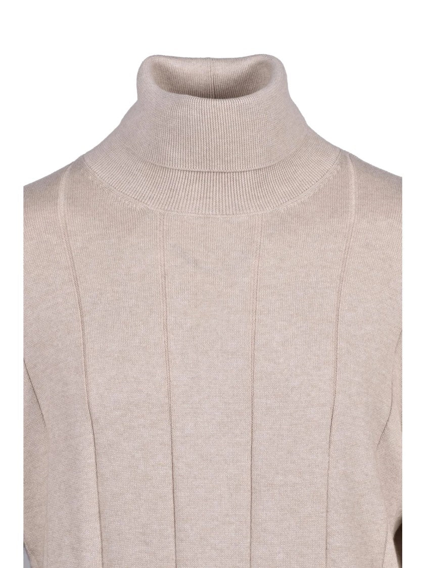 Eleventy Fine Cotton-Cashmere Blend Turtleneck Sweater