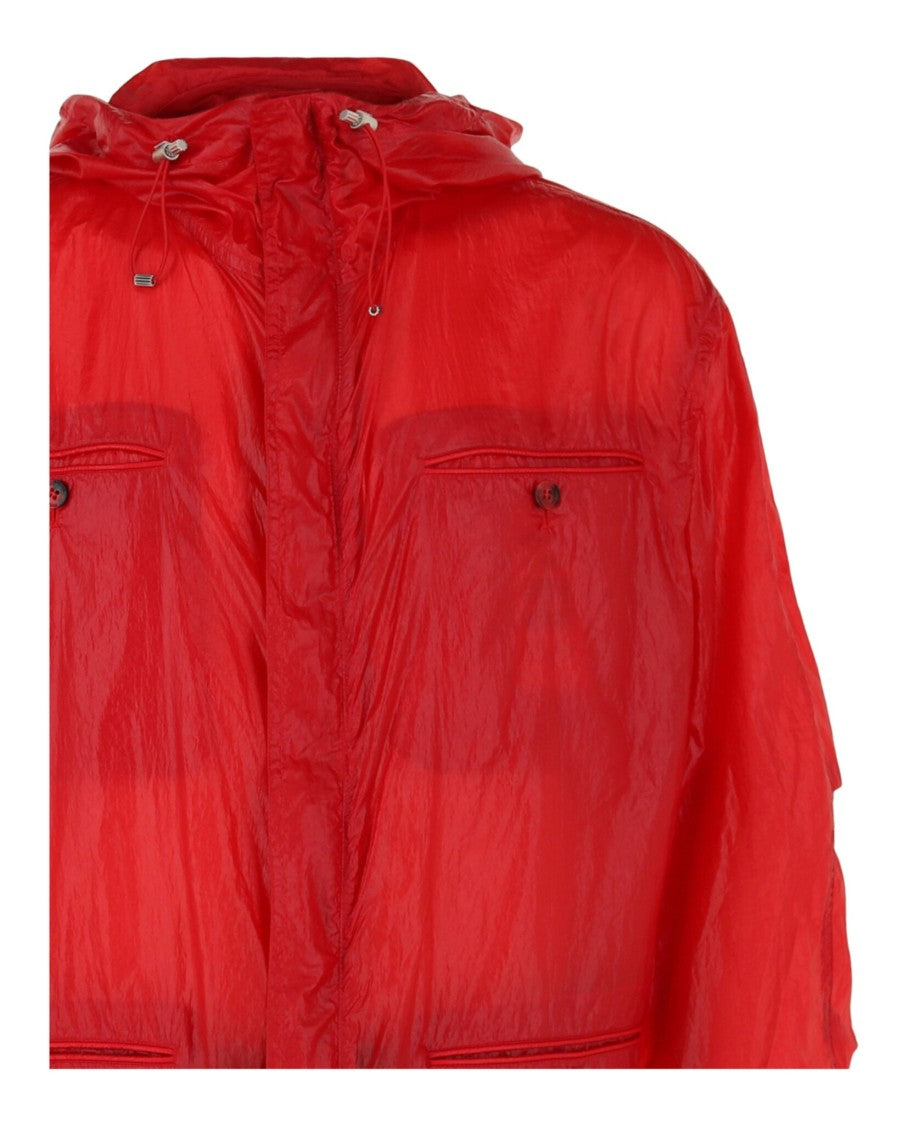 Ferragamo Hooded Windbreaker Jacket With Adjustable Drawstrings