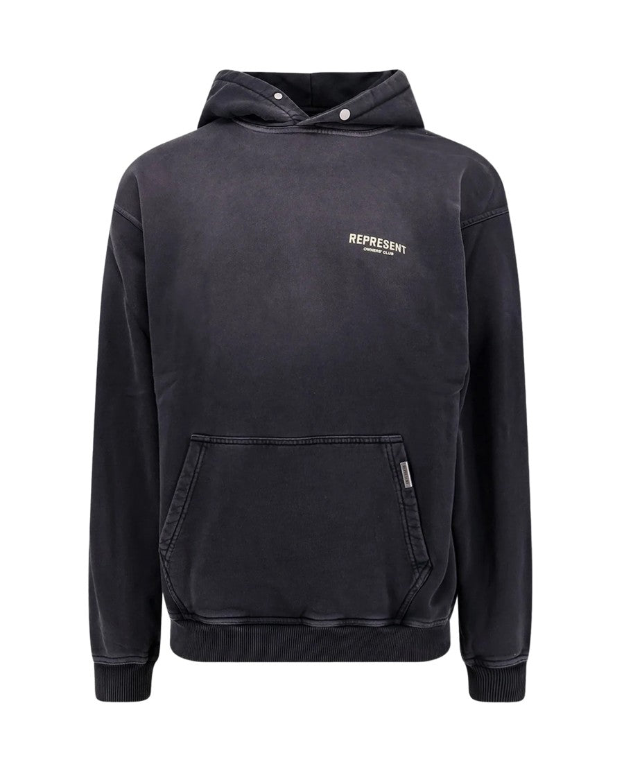 Represent Oversized Cotton Jersey Hoodie With Owners' Club Prints