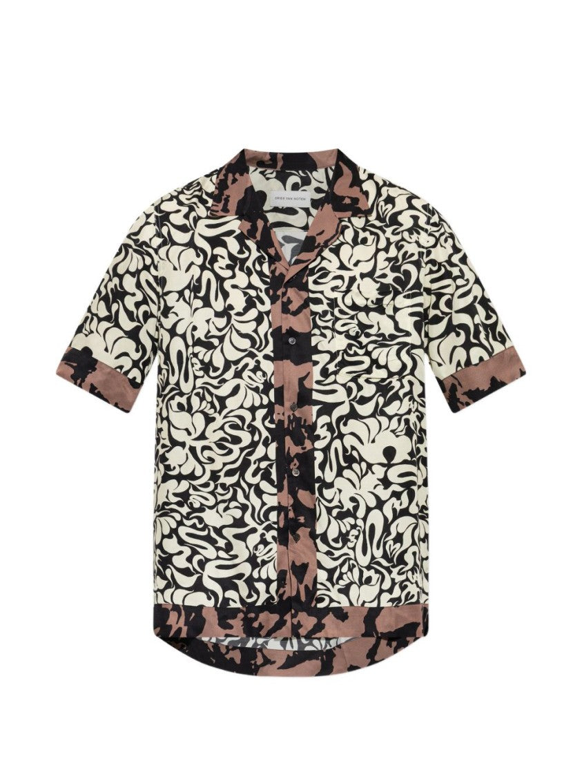 Dries Van Noten Abstract Print Short Sleeve Shirt