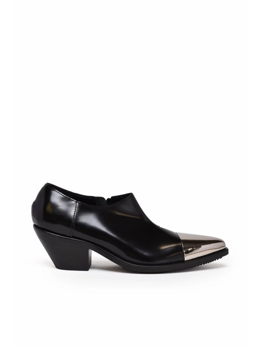 Junya Watanabe Black Pointed Toe Side Zip Leather Chukka Boots