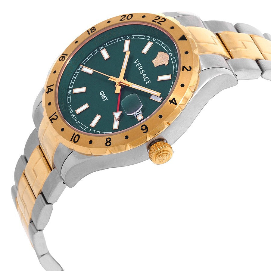 Versace Greca Logo 38Mm Women's Analog Watch With Blue Leather Strap