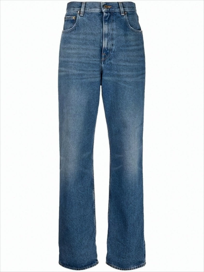Golden Goose Straight-Leg Denim Pants With Star-Studded Detailing