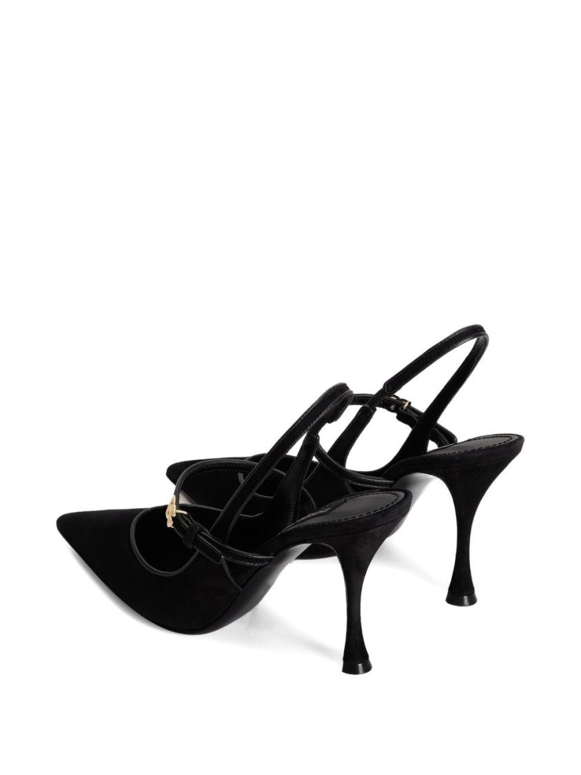 Dolce & Gabbana Black Pointed Toe Slingback
