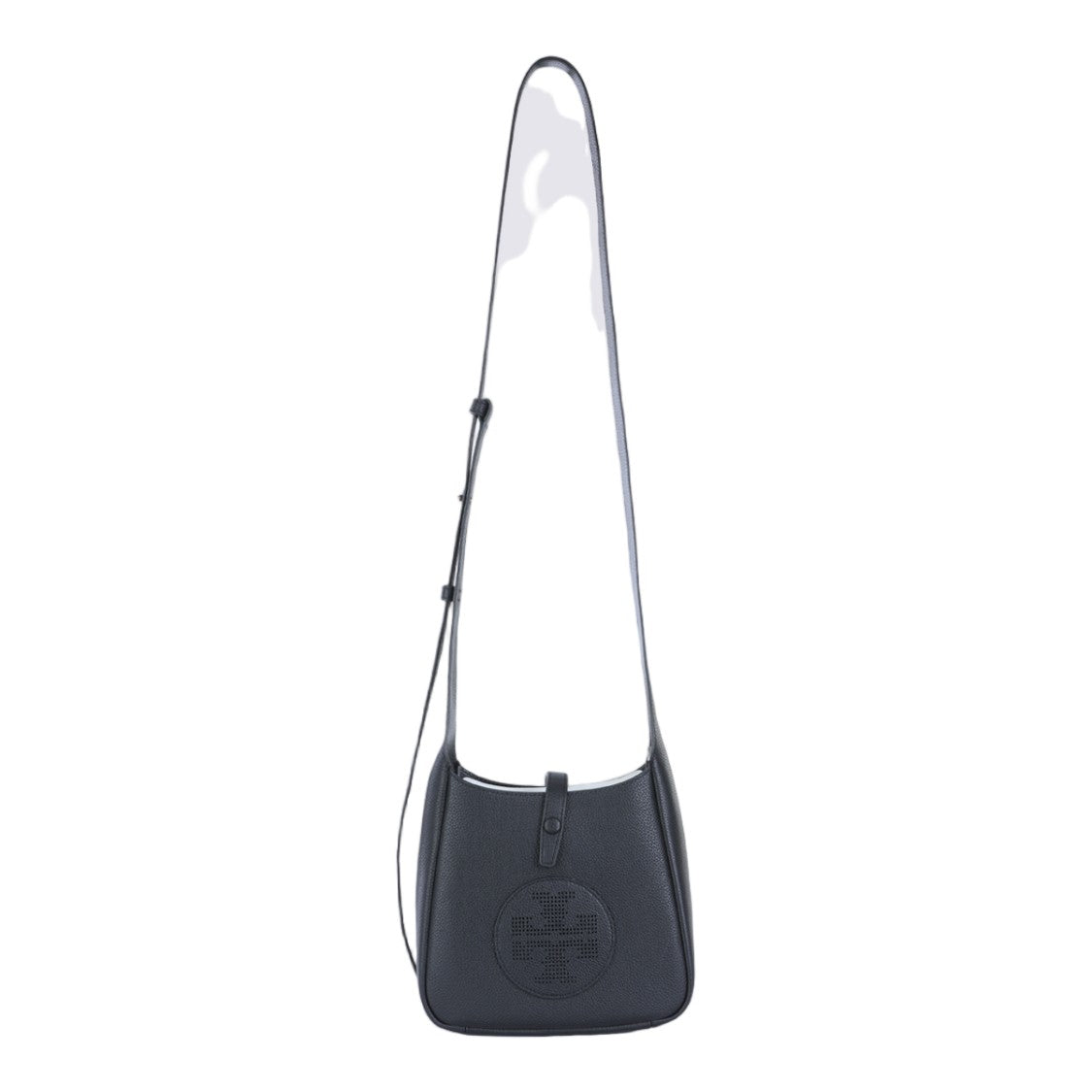 Tory Burch Structured Shoulder Bag With Pebbled Texture And Embossed Logo