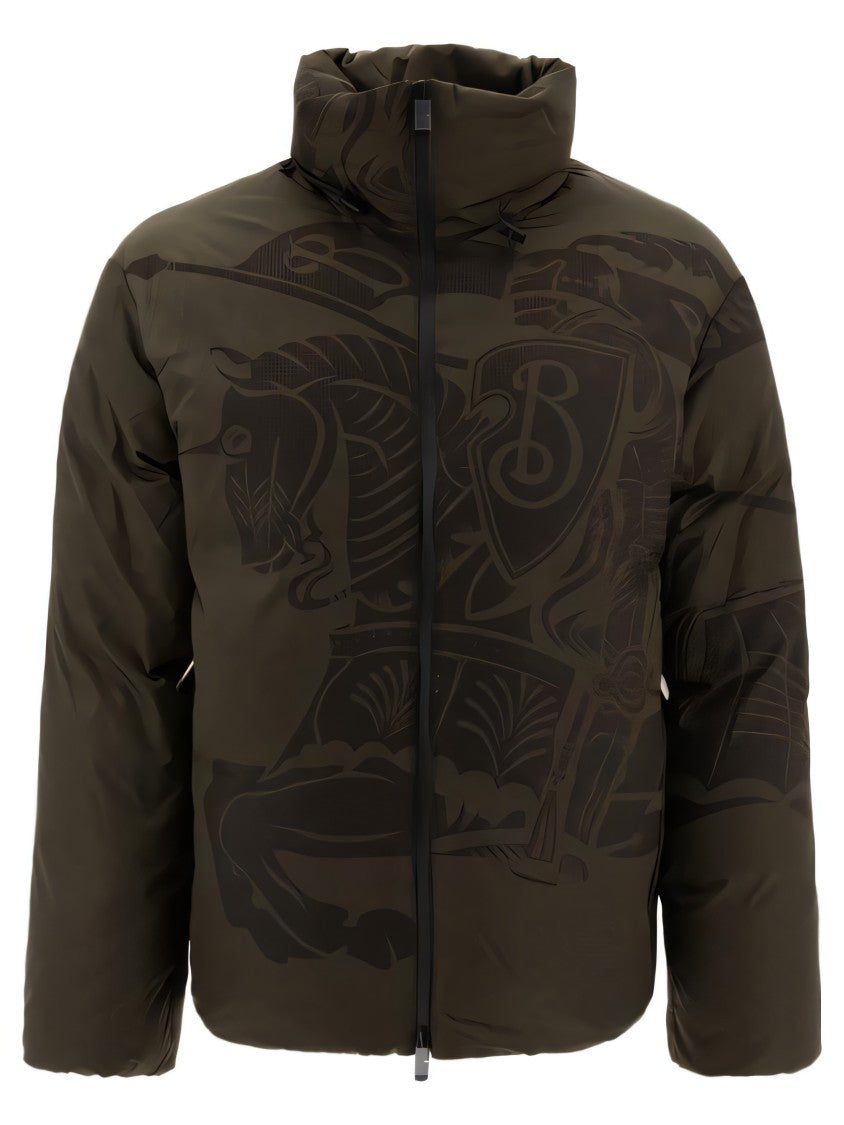 Burberry Padded Jacket With Prominent Graphic Print