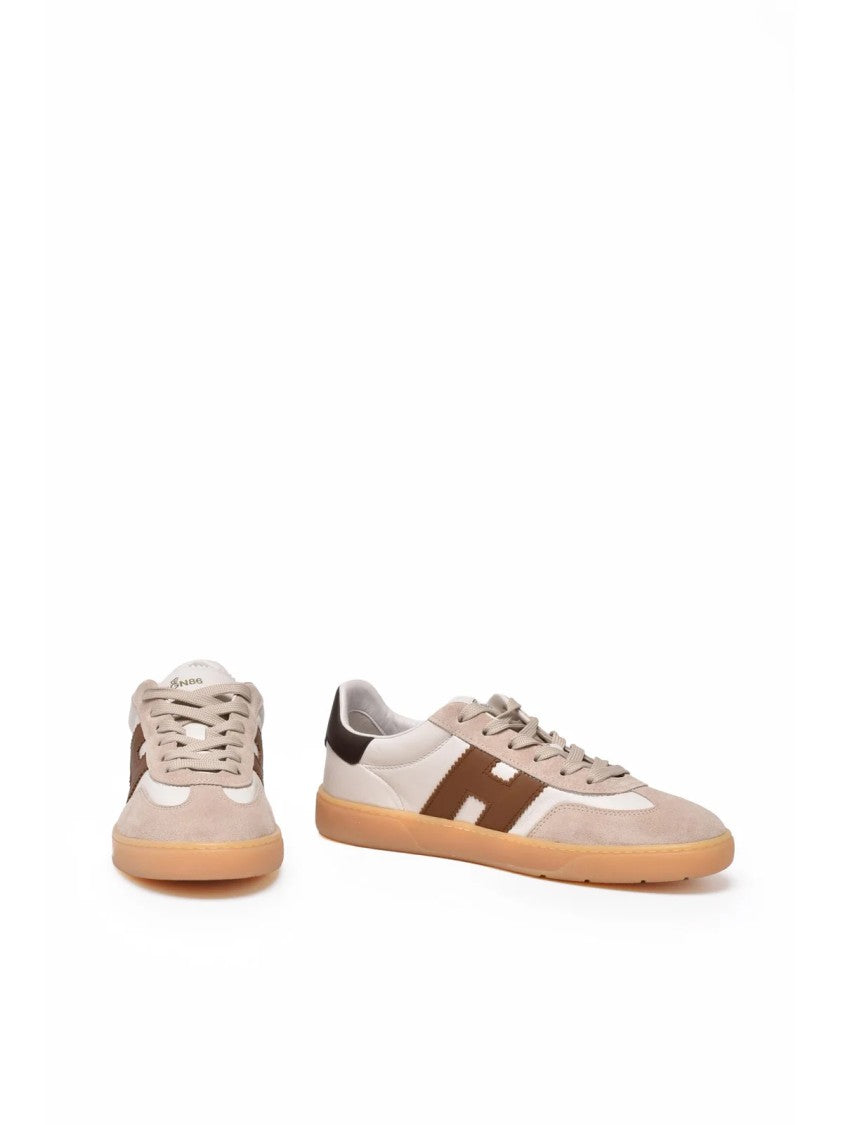 Hogan White Leather Logo Sneakers