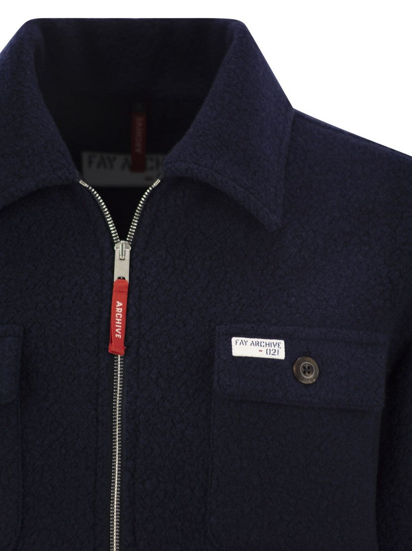 Fay Wool Over Shirt - Fay Archive