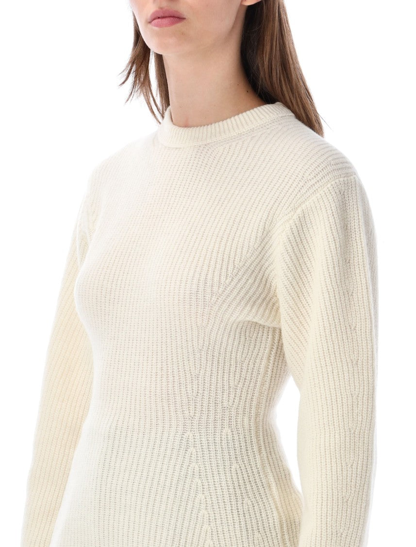 The Latest Elodie Kirman Ribbed Knit Crewneck Sweater