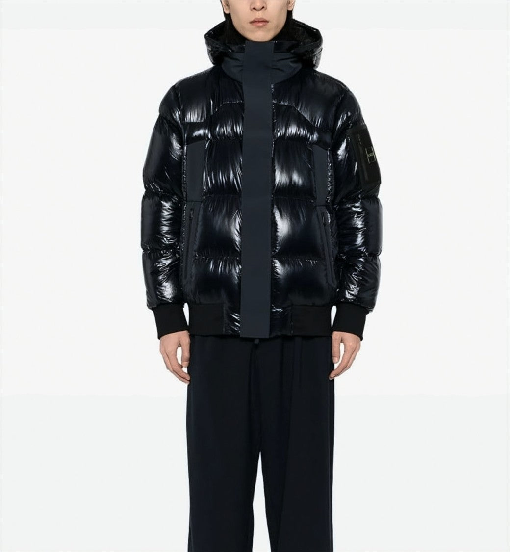 Boss Glossy Quilted Black Down Jacket
