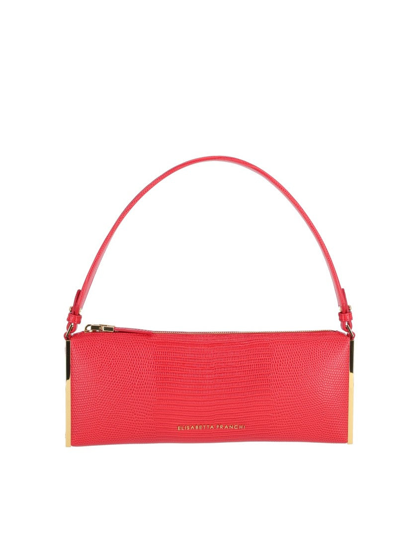 Elisabetta Franchi Red Textured Handbag