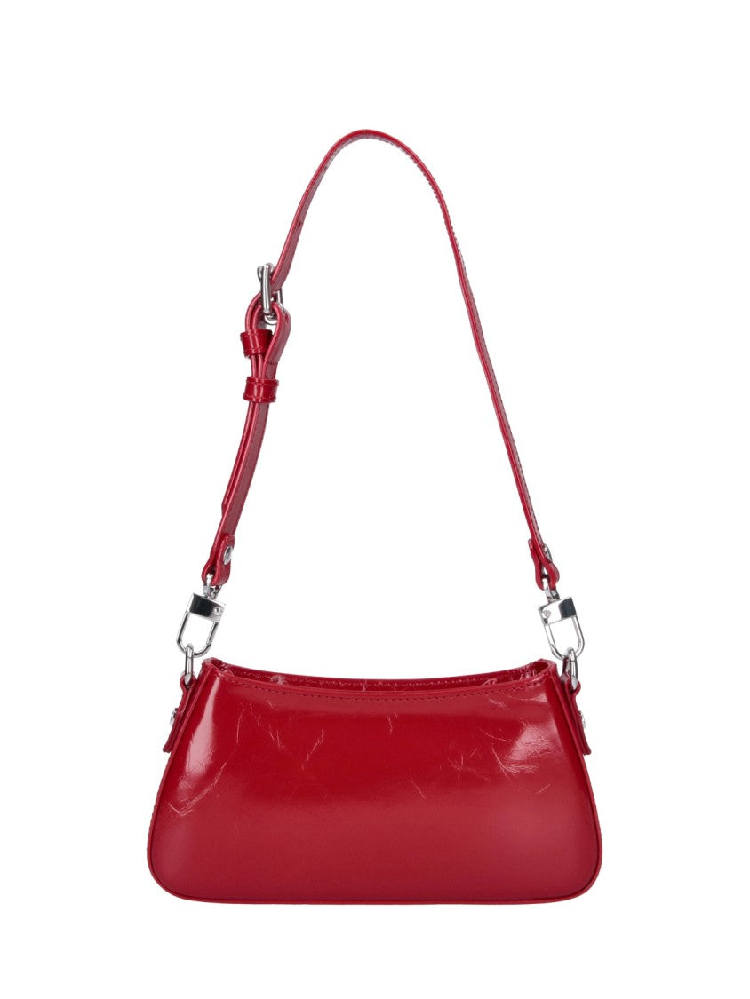 Vivienne Westwood Red Calf Leather Zip Shoulder Bag