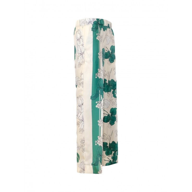 P.A.R.O.S.H. Serenella Green Silk Twill Pants