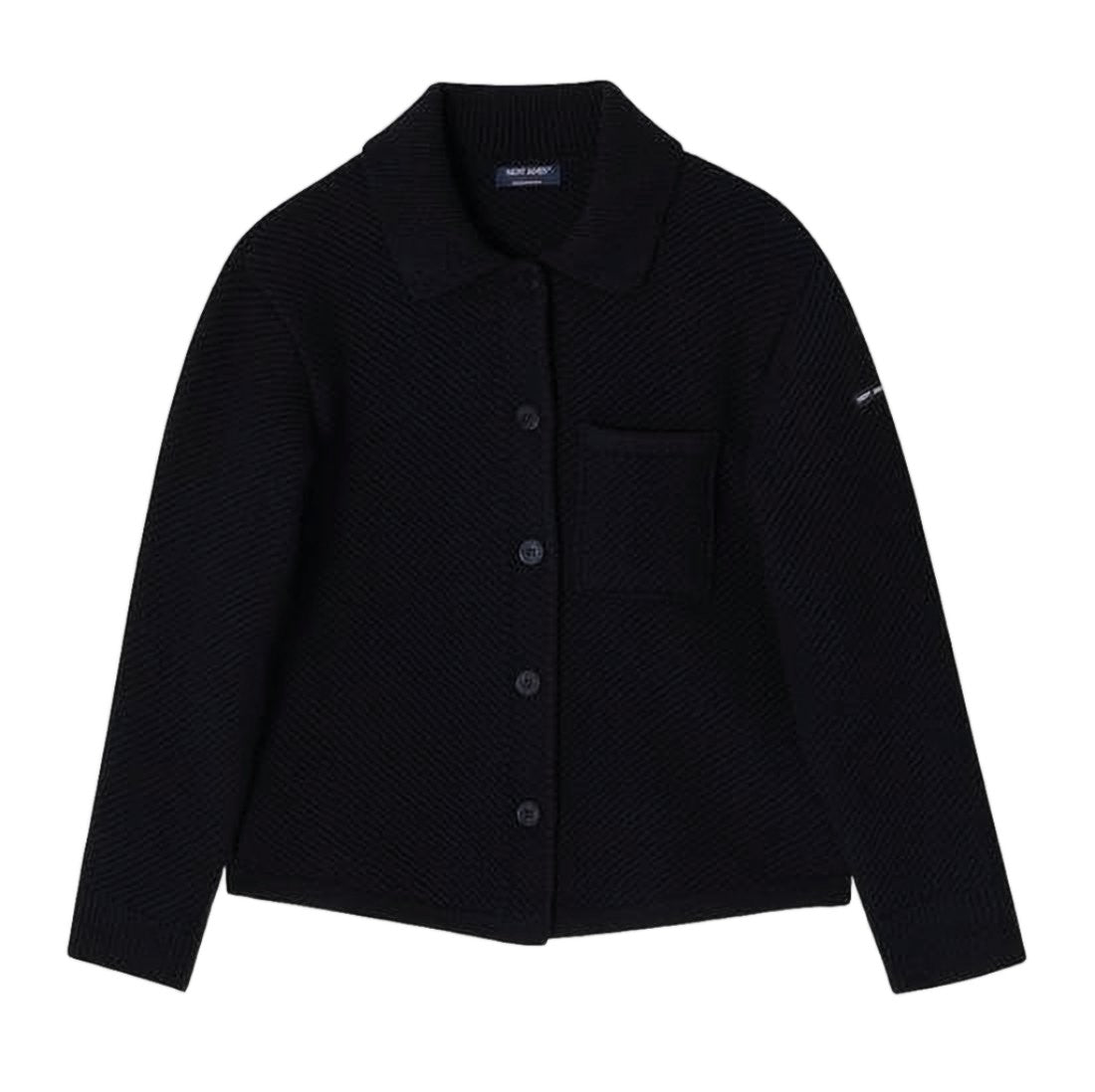 Saint James Textured Wool Jacket With Classic Collar And Button-Down Front