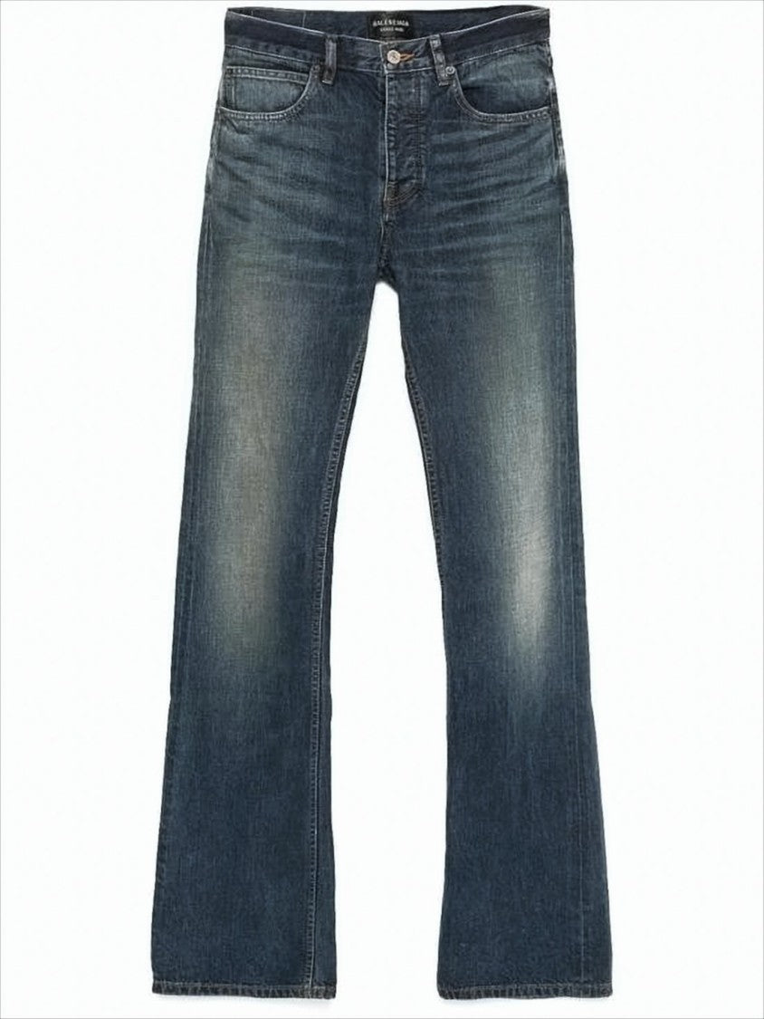 Balenciaga Medium Blue Flared Denim Pants