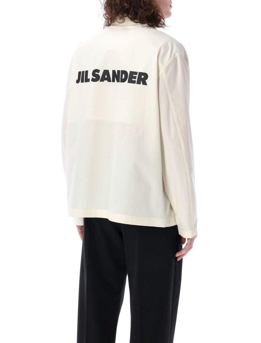Jil Sander Relaxed-Fit Cotton Poplin Jacket With Bold Logo Detailing