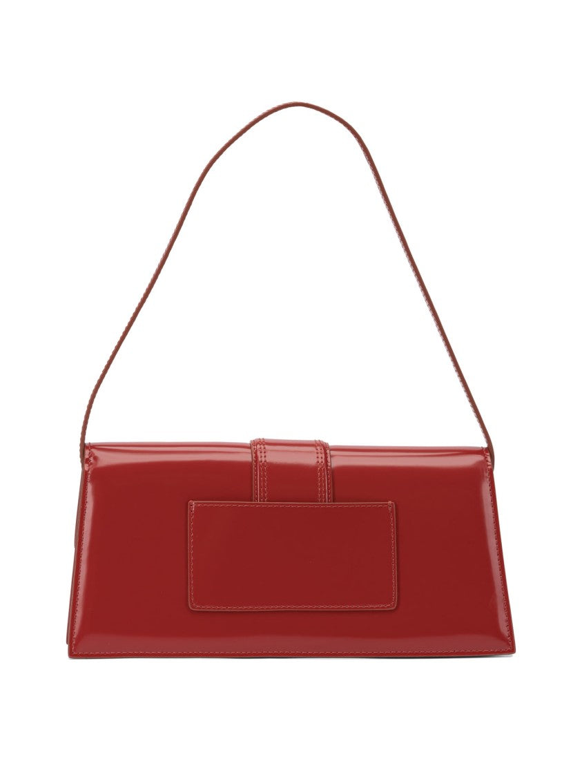 Jacquemus Glossy Structured Red Shoulder Bag With Design